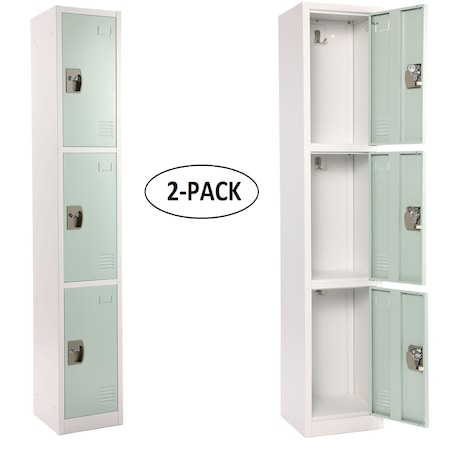 Adiroffice 12 in W, 12 in D, 72 in H, Steel ADI629-203-MGRN-PKG-2